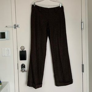 Burberry Wide Leg Wool Cuffed Pants
